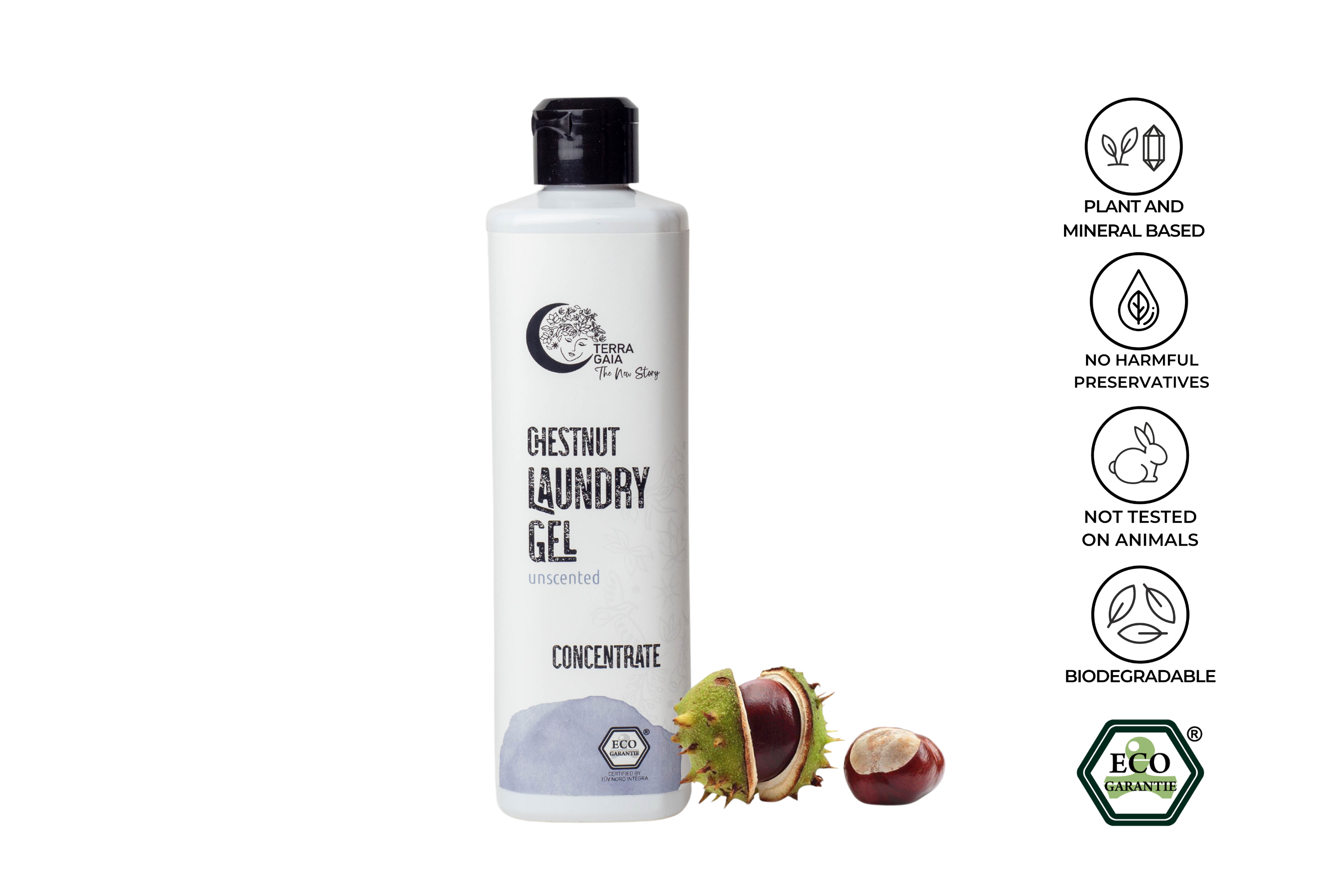 Ekologiškas skalbimo gelis (bekvapis) Terra Gaia, 500 ml