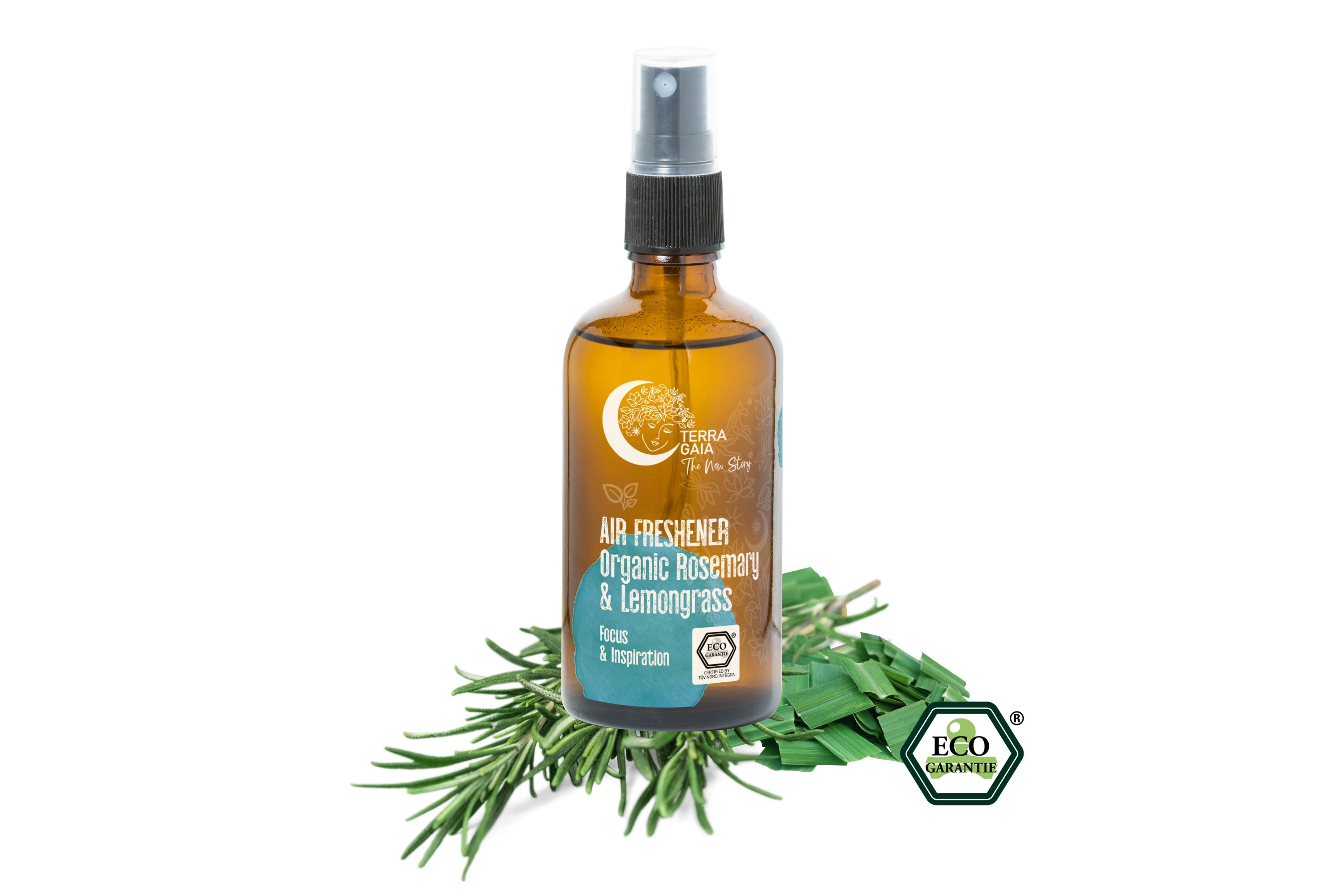 Ekologiškas natūralus rozmarino ir citrinžolės kvapo oro gaiviklis, 100 ml