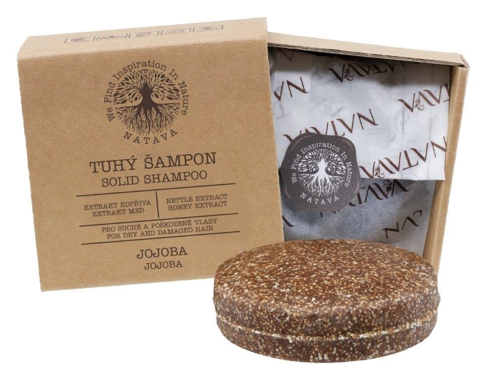 Natūralus kietasis plaukų šampūnas su Jojobos aliejumi NATAVA