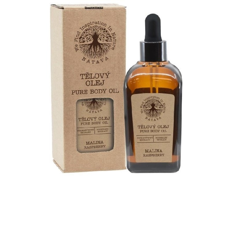 Natūralus aviečių kūno aliejus NATAVA, 100 ml