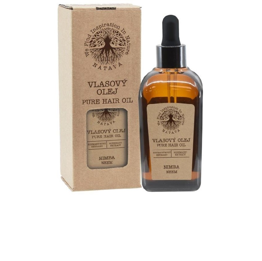 Natūralus nimbamedžio aliejus plaukams NATAVA, 100 ml