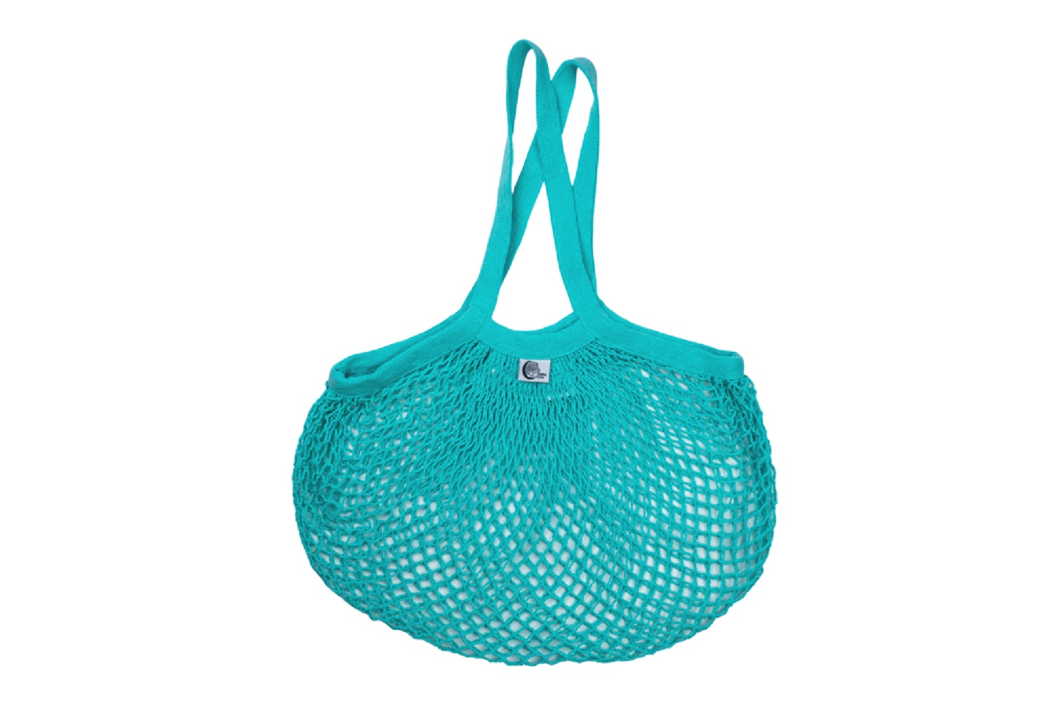 Tinklinis pirkinių krepšys su ilgomis rankenomis (Aqua)