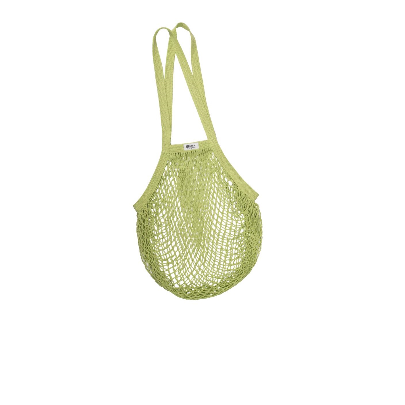 Tinklinis pirkinių krepšys su ilgomis rankenomis (Lime)