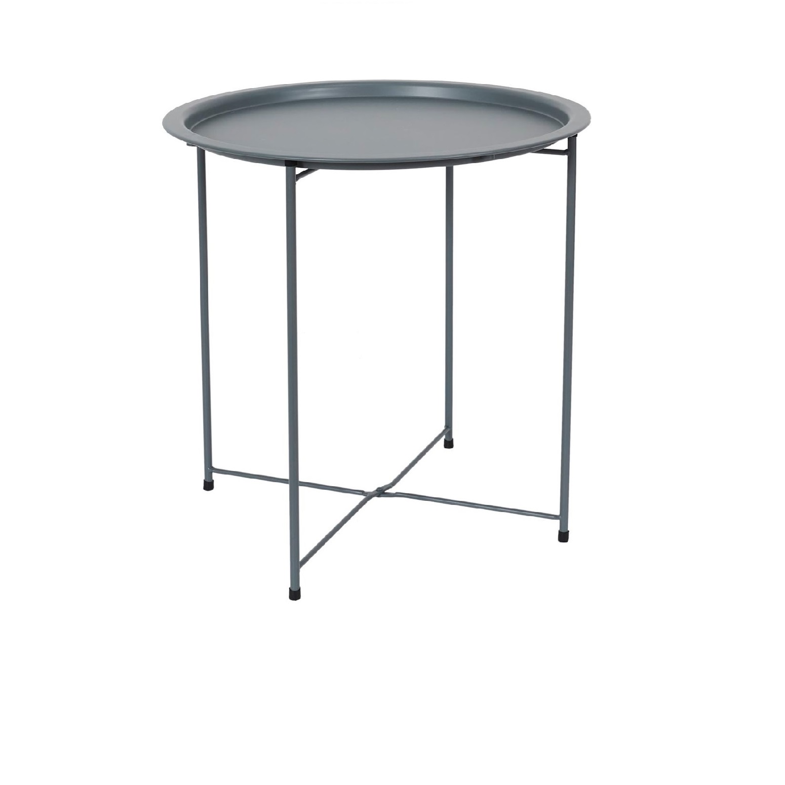 Staliukas 47x47x50 cm, apvalus, pilkas