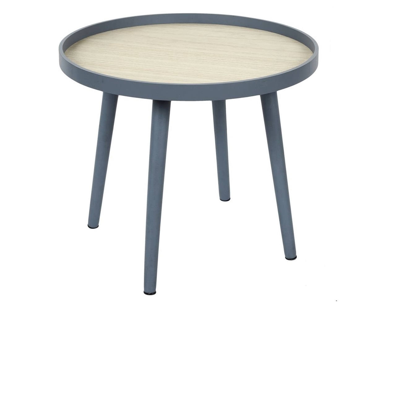 Staliukas 50x50x43.5 cm, apvalus, pilkas