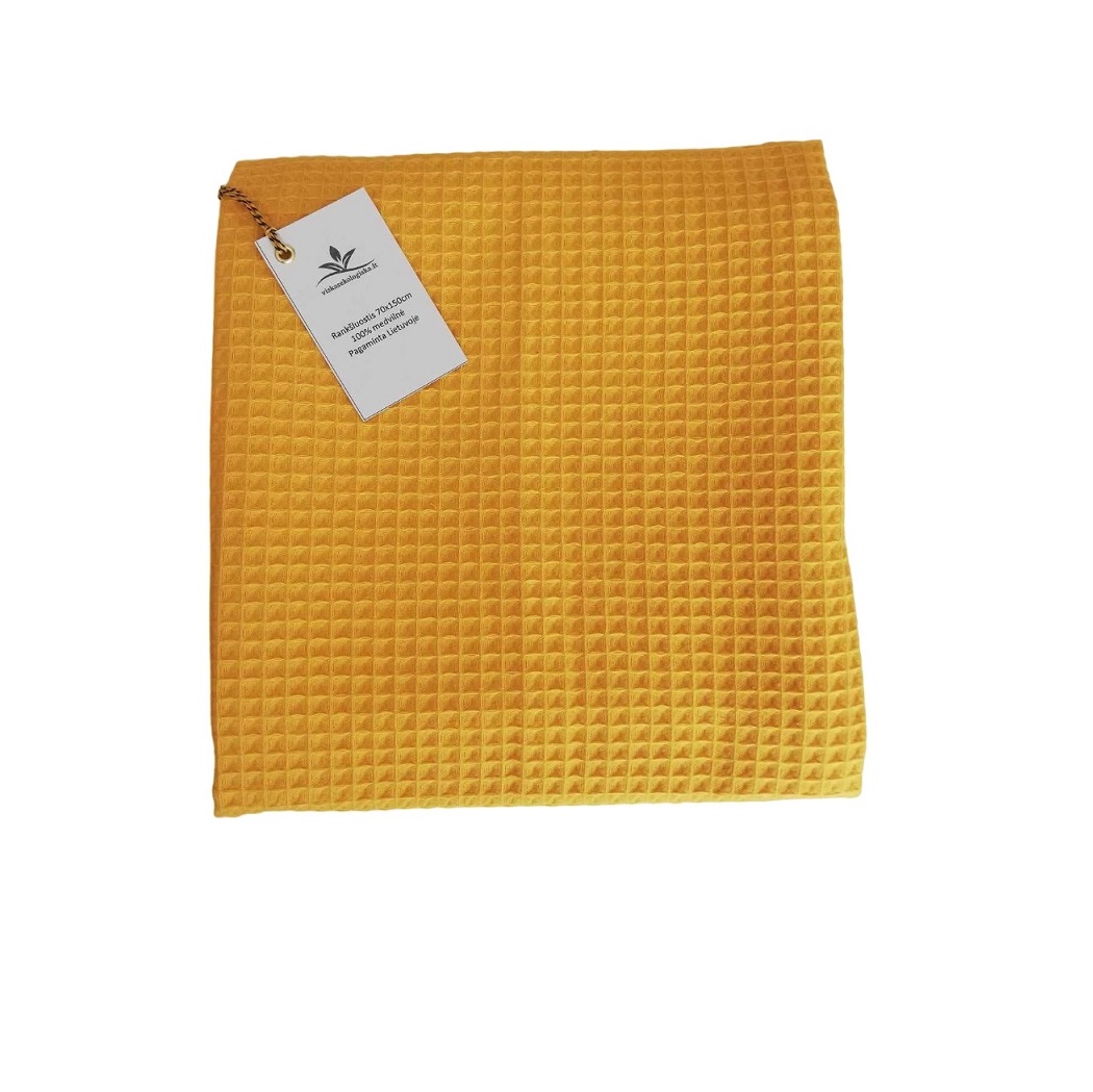 Medvilninis vonios rankšluostis (geltonas, 70x150 cm)