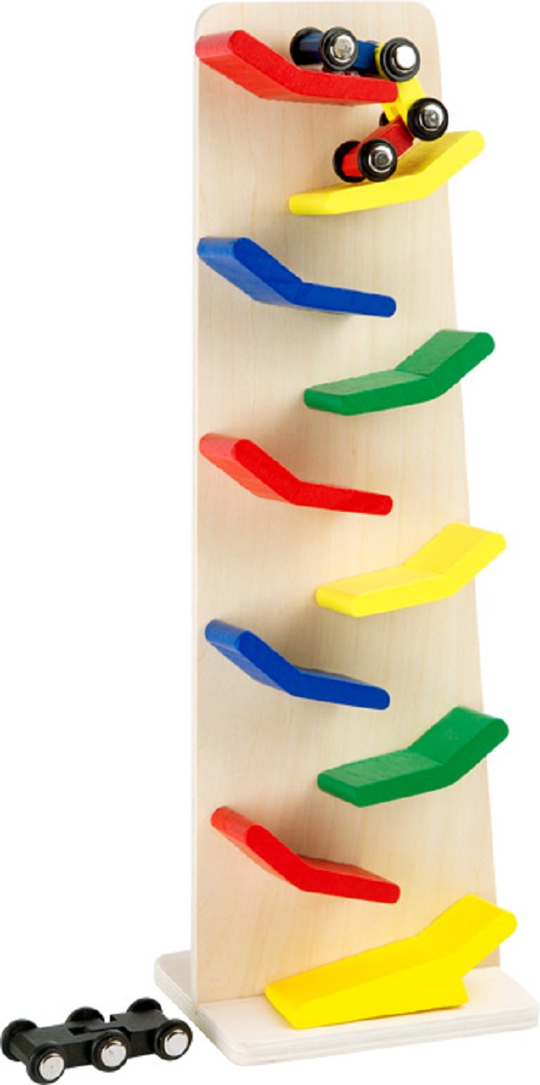 Medinė kaskada-bokštas Zip-Zap su automobiliais Small Foot