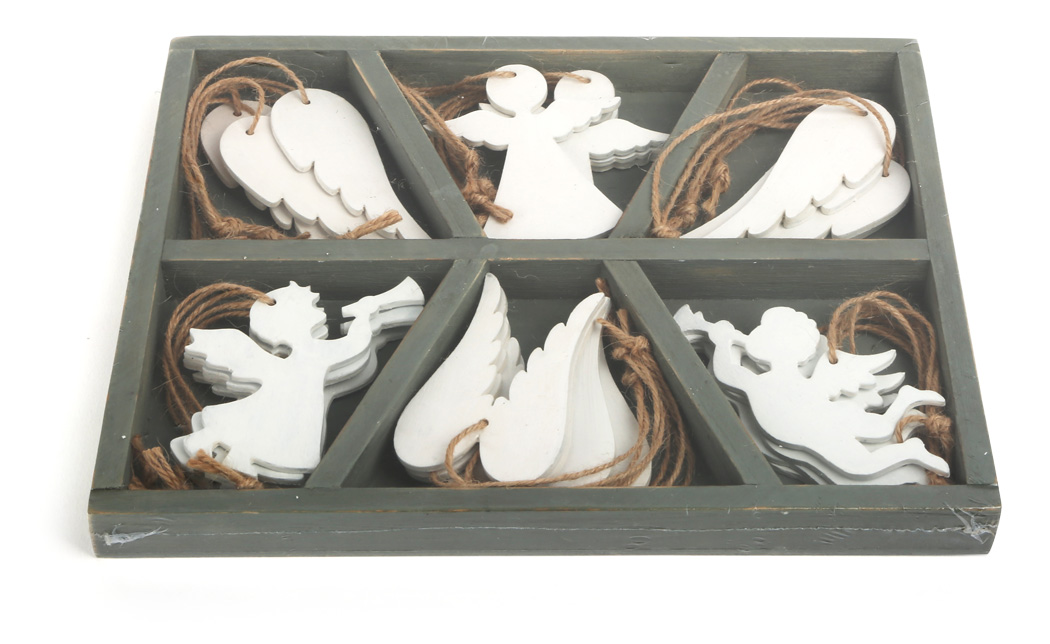 Mediniai pakabinami kalėdinės eglutės žaisliukai (18 vnt.)  Small Foot